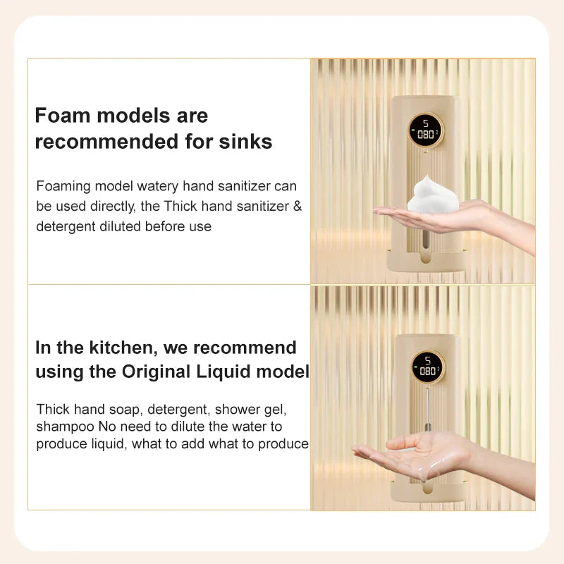 Hands Free Electronic Foam Soap Dispenser with LED