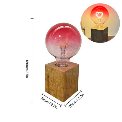 Lovely Red Heart Table Lamp