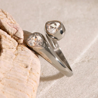 Shining Silver Halo Ring