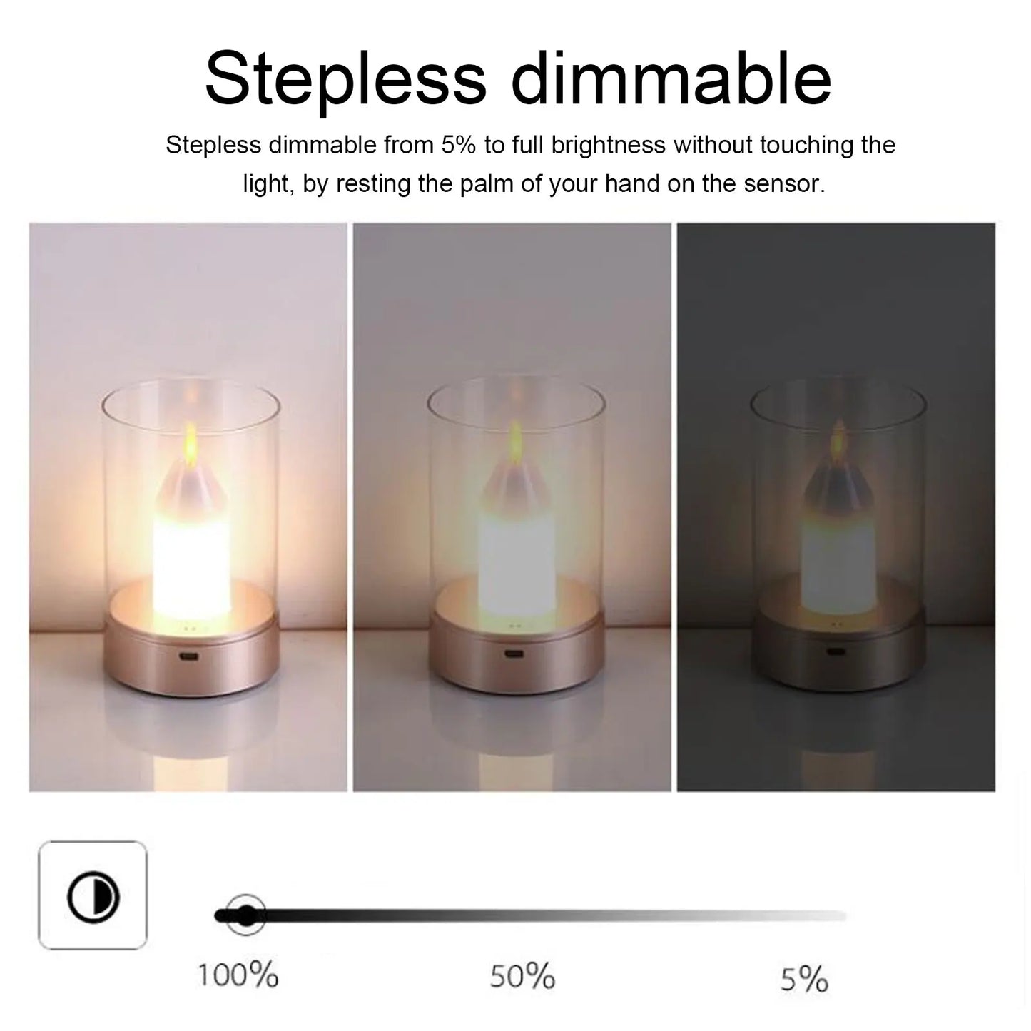 Bright Dimmable LED Table Lamp with USB Charger