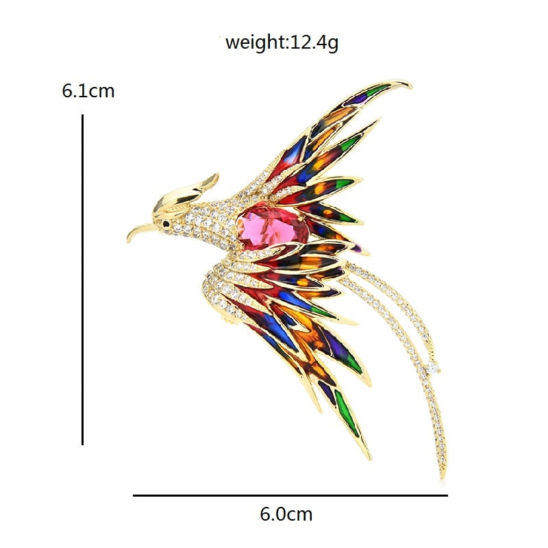 Vibrant Bird Shape Pin Brooches