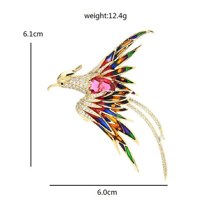 Vibrant Bird Shape Pin Brooches