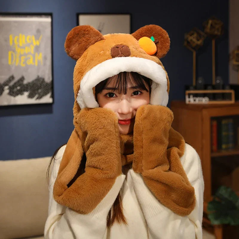 Cozy Cartoon Character Fleece Gloves