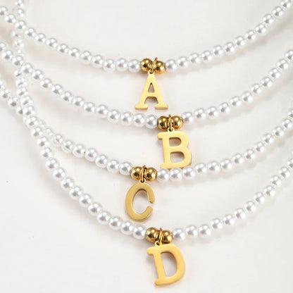Elegant Personalized Pearl Name Necklace
