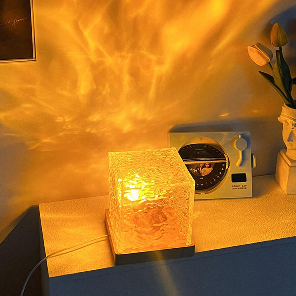 Glamorous Glass Nightstand Table Lamp