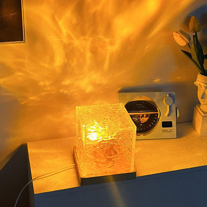 Glamorous Glass Nightstand Table Lamp