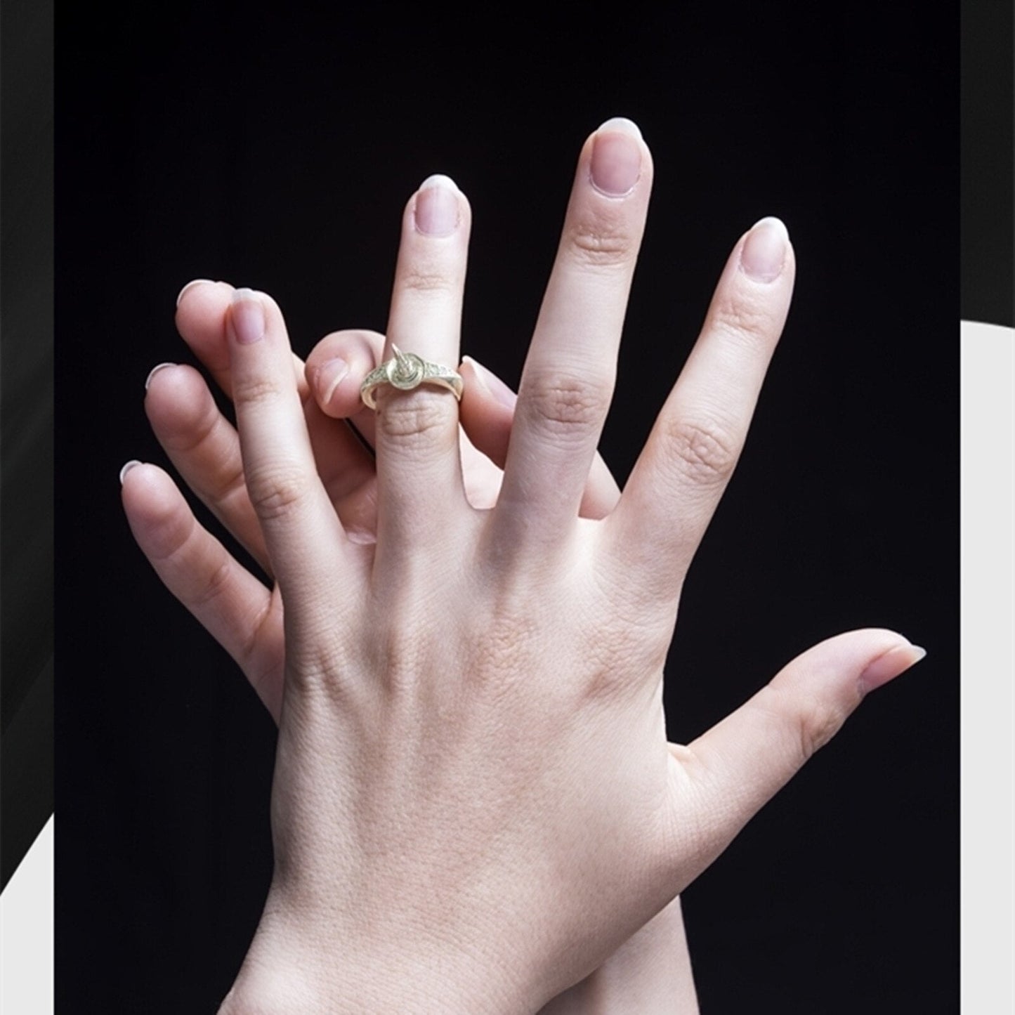 Discreet Black Gemstone Mystery Ring