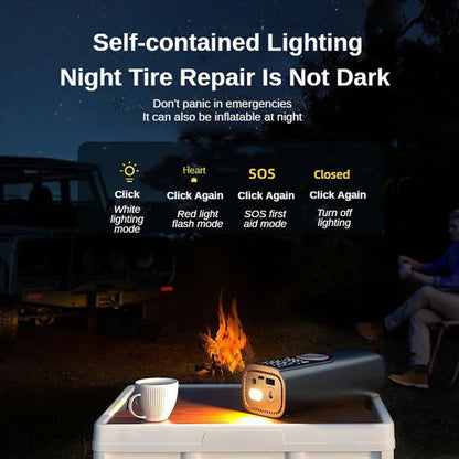 Compact 150PSI Air Pump with LED Flashlight