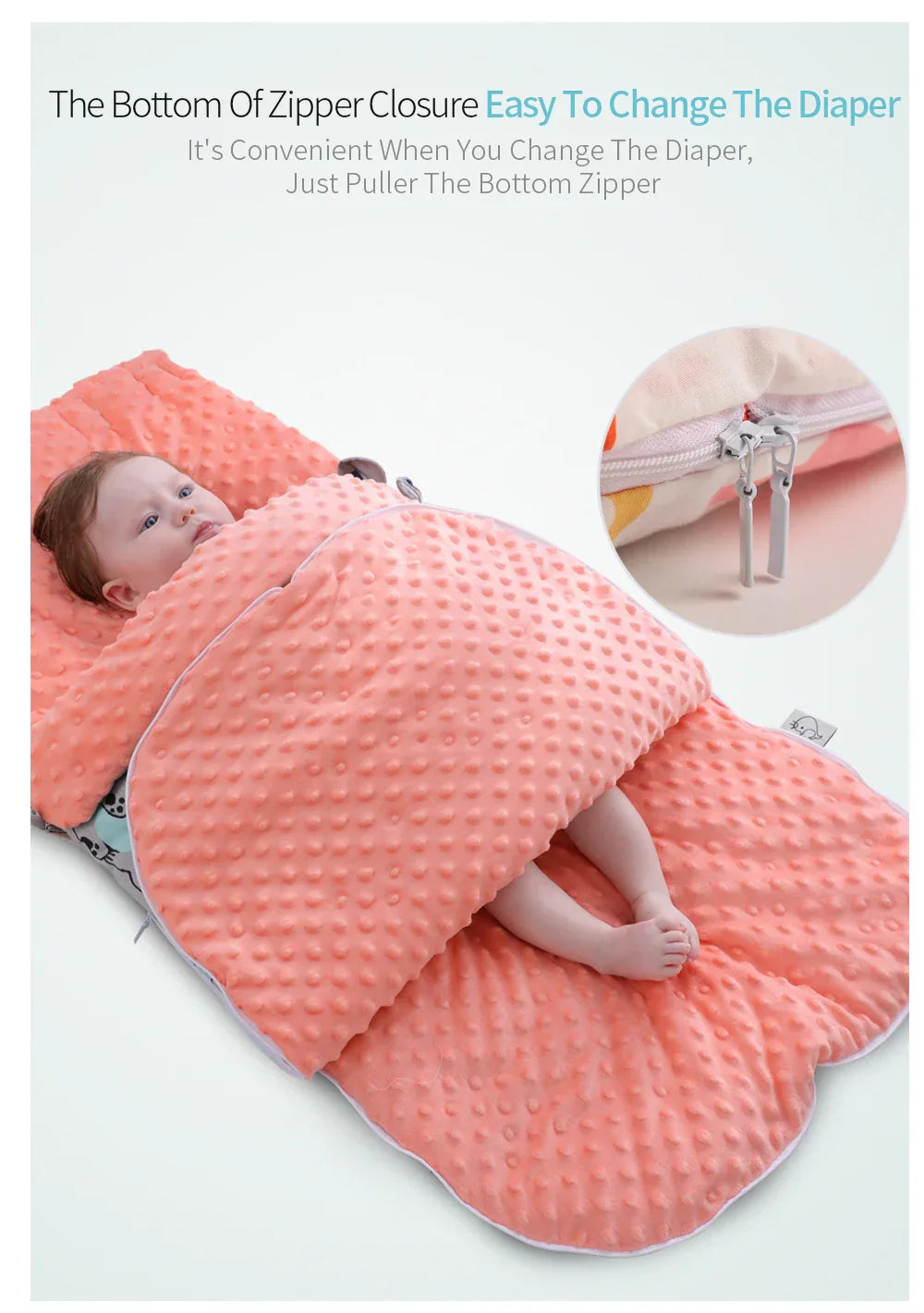 Soft Baby Sleep Sack with Hooded Blanket