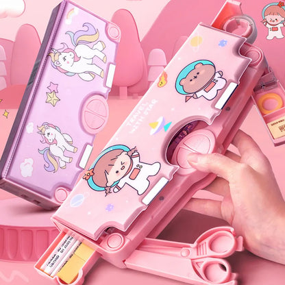 Bright Colorful Pencil Case for Kids - Luxicro