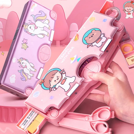 Bright Colorful Pencil Case for Kids - Luxicro