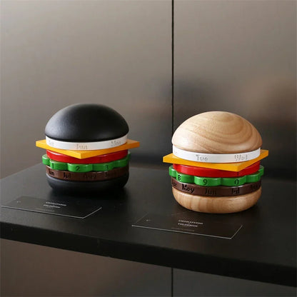 Rotating Wooden Kitchen Calendar
