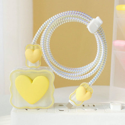 Clear Phone Charging Cable Cover Case