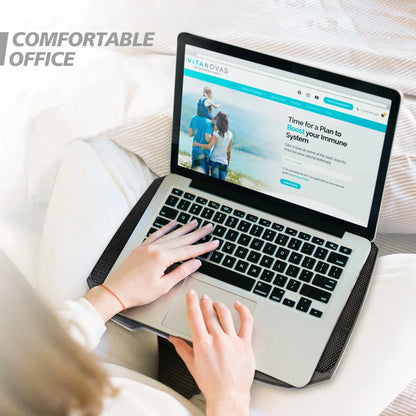 Portable Laptop Cooler Pad with Silent Fans & Stand