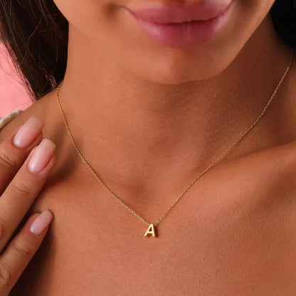 Dainty Personalized Letter Pendant Necklace - Luxicro