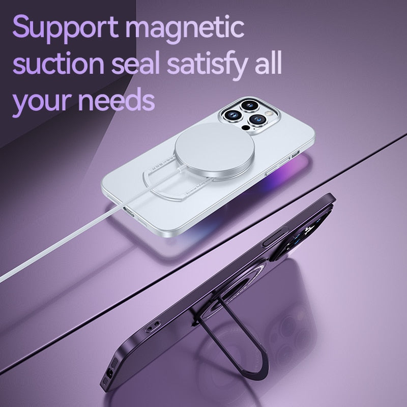 Durable Phone Case with Built-in Ring Stand
