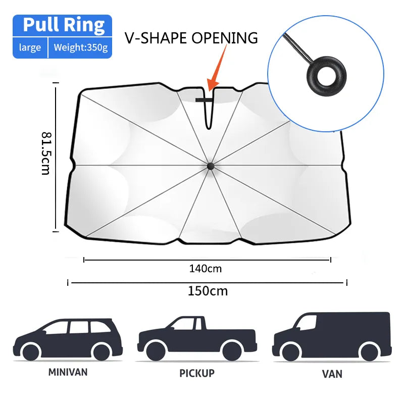 Compact Car Sun Protection Umbrella