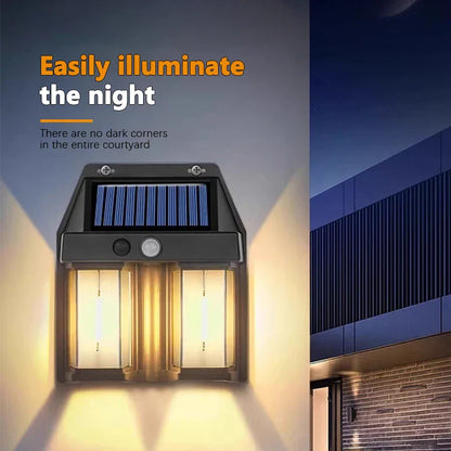 Wireless Solar Powered Outdoor Wall Lamp