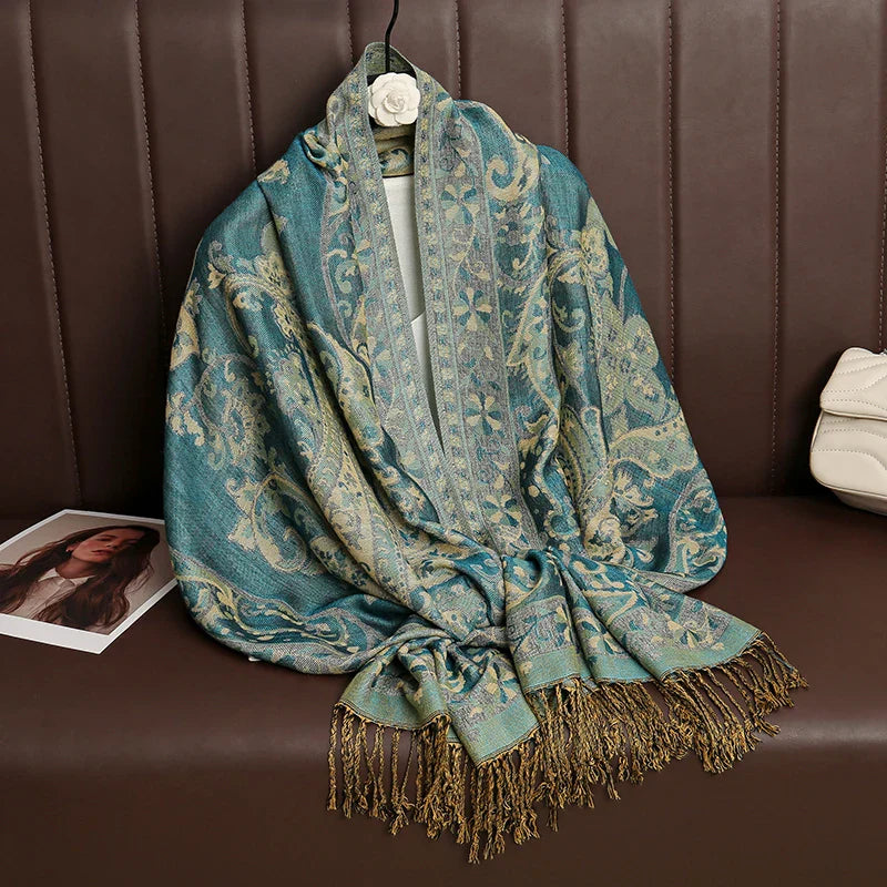 Soft Cashmere Women's Scarf with Warm Luxury Print