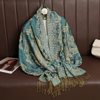 Soft Cashmere Women's Scarf with Warm Luxury Print