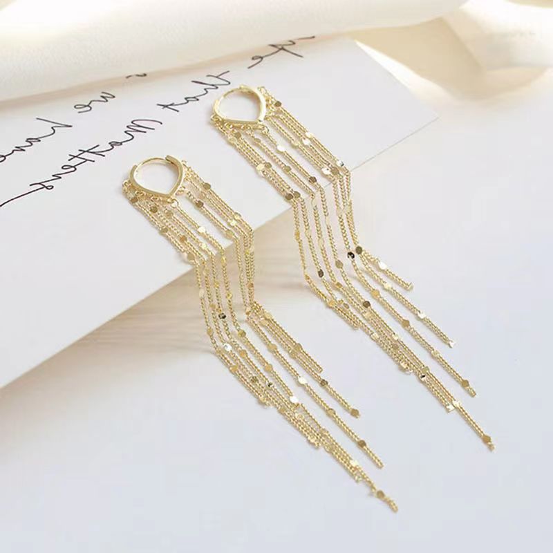 Chic Dangling Tassel Drop Earrings