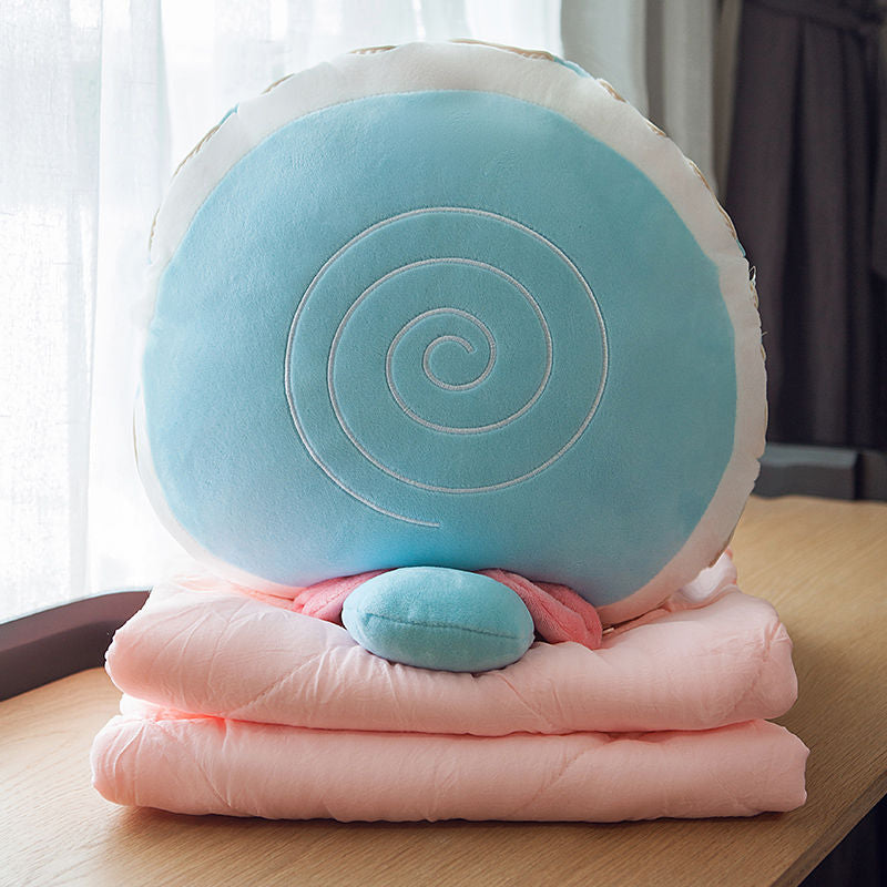 Soft Fleece Travel Folding Blanket Pillow