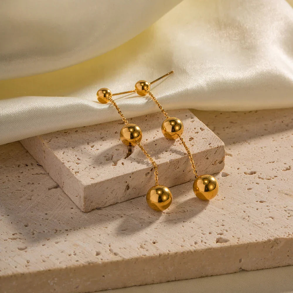 Elegant Dangling Beaded Earrings - Luxicro
