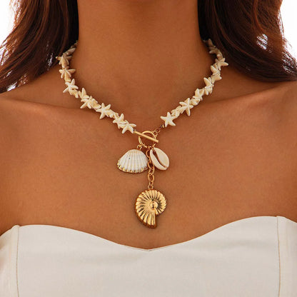 Beachy Seashell Coastal Jewelry Set