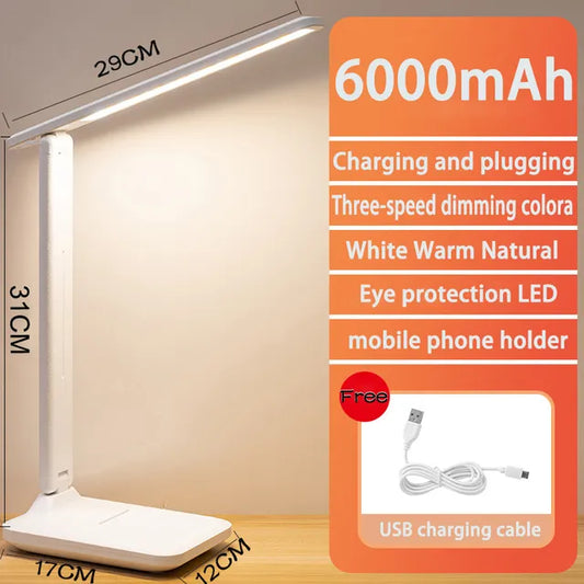 Compact Rechargeable LED Table Lamp with USB Touch - Luxicro