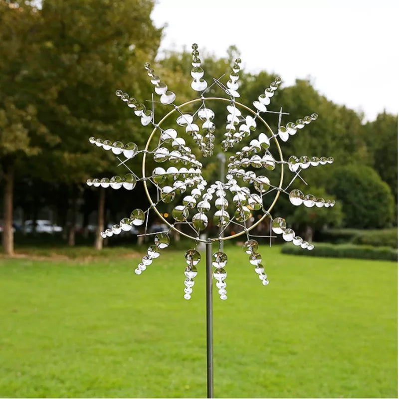 Vibrant Outdoor Solar Wind Spinner Decoration