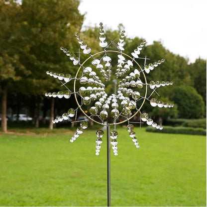 Vibrant Outdoor Solar Wind Spinner Decoration