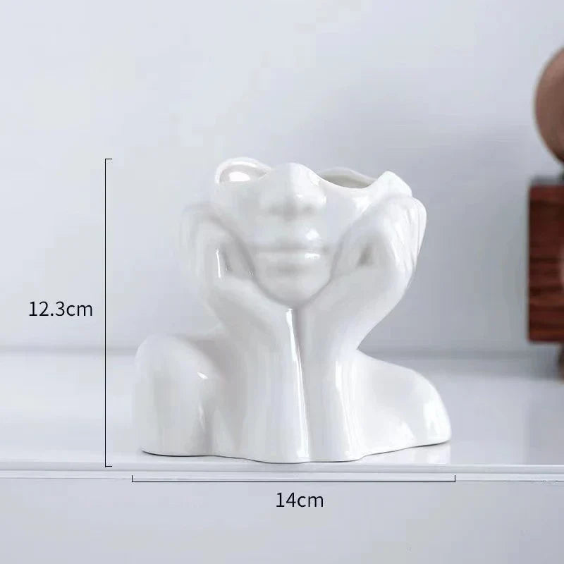 Modern Artistic Face Vase for Home Decor