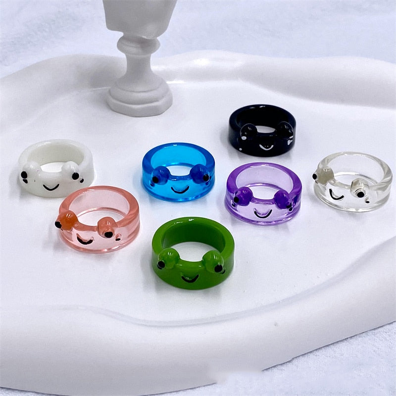 Fun Green Frog Childrens Ring