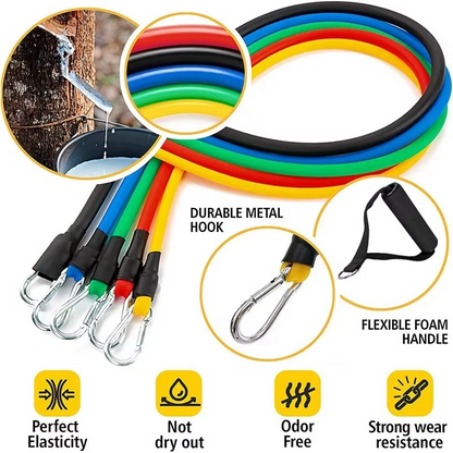 Premium 11pc Resistance Band Kit with Carry Case