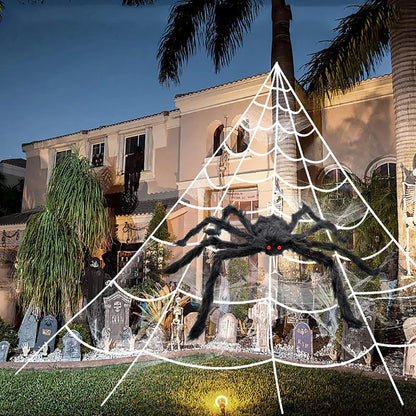 Giant Spider Web Decor for Halloween Home Garden