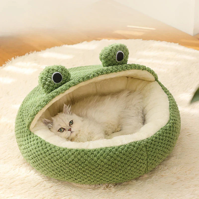 Cozy Pet Hideaway Frog Plush House