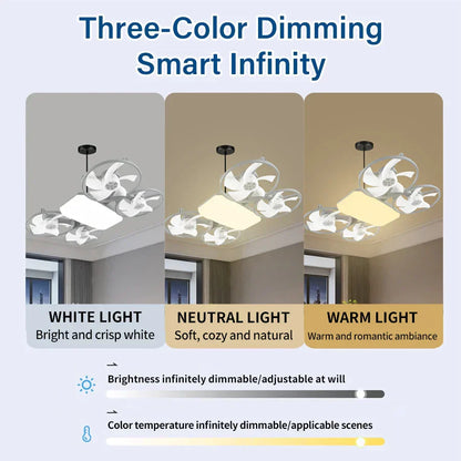Efficient Cool White Ceiling Fan Light