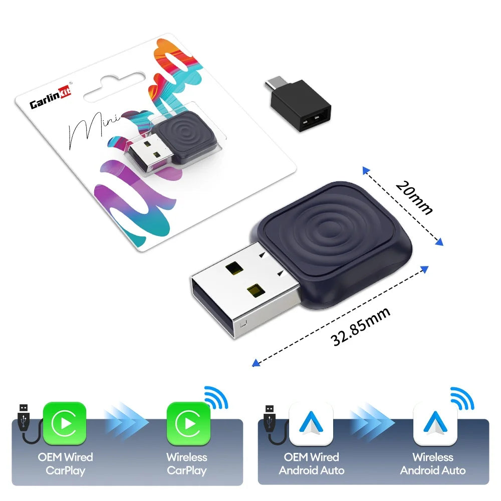 Compact Dual USB Car Charger Adapter with WiFi