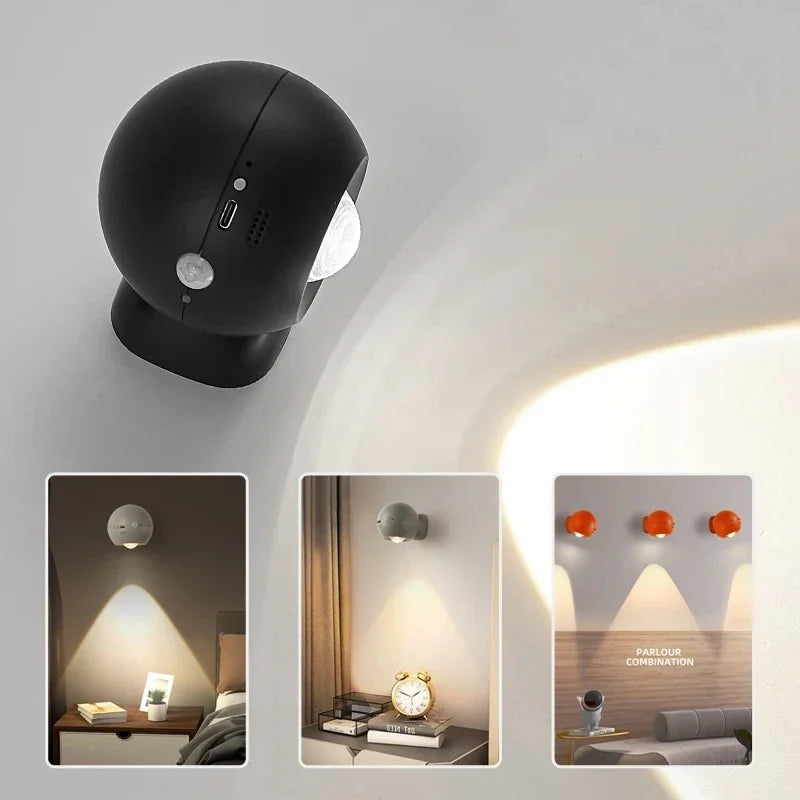 Compact Adjustable USB Wall Light