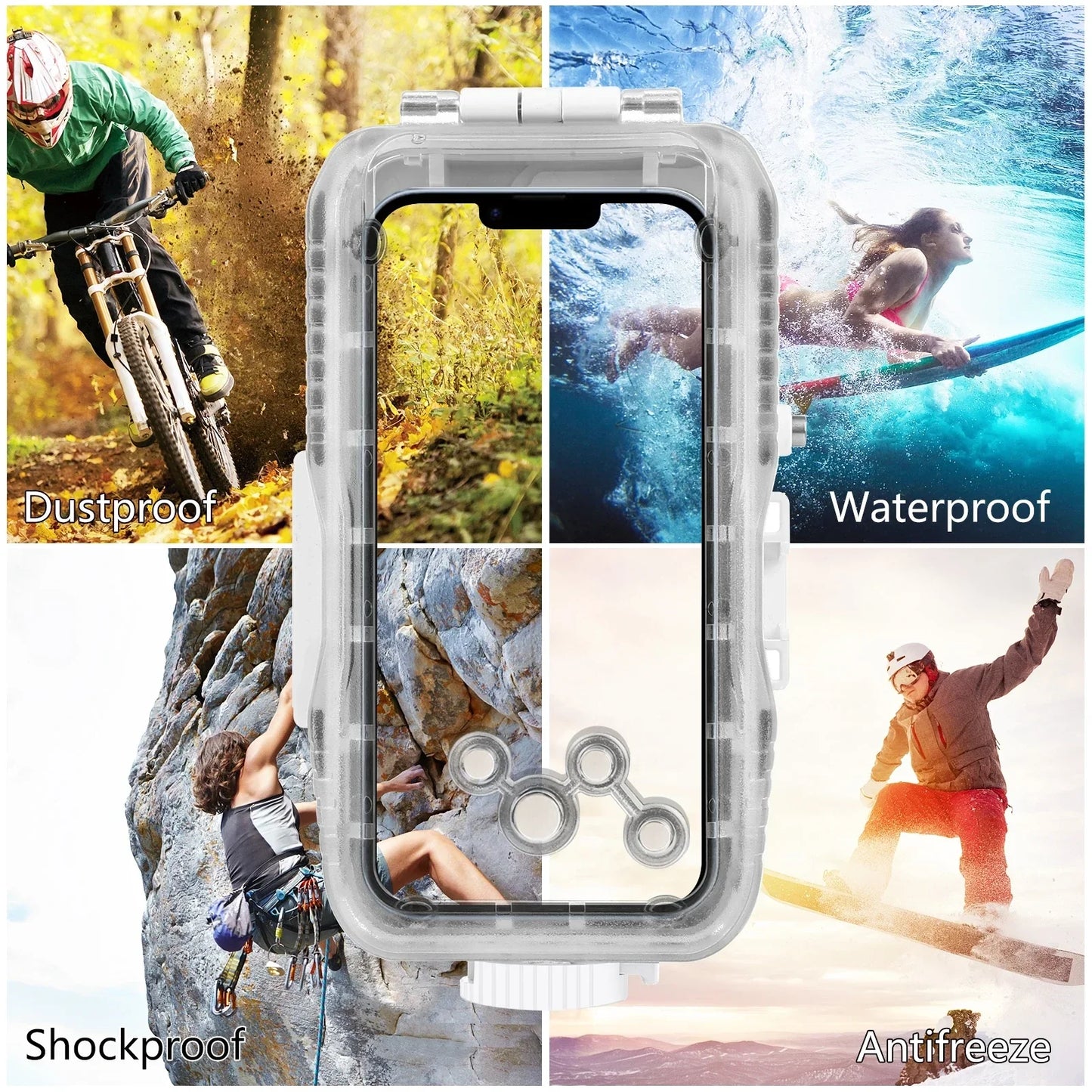 Waterproof iPhone Case with Touch Screen & Deep Sea Protection