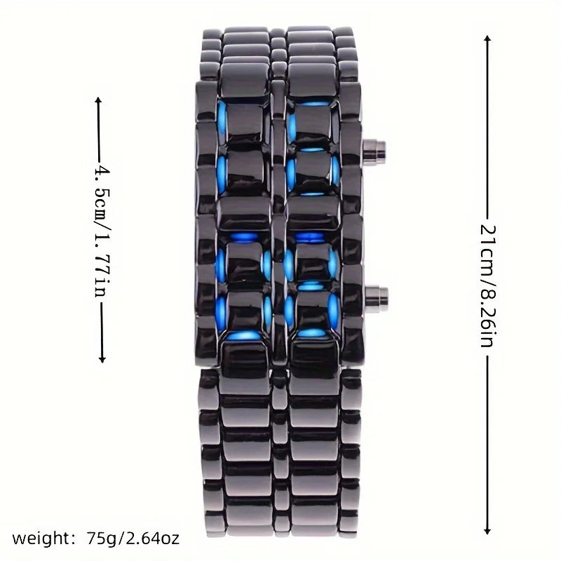 Colorful LED Flowing Digital Sports Watch