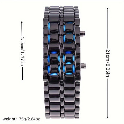 Colorful LED Flowing Digital Sports Watch