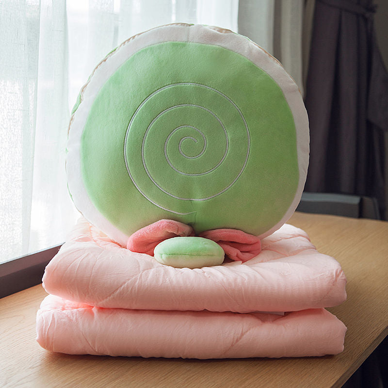 Soft Fleece Travel Folding Blanket Pillow