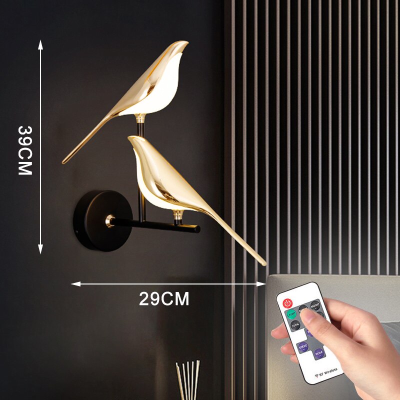 Natural Wooden Bird Desk Lamp