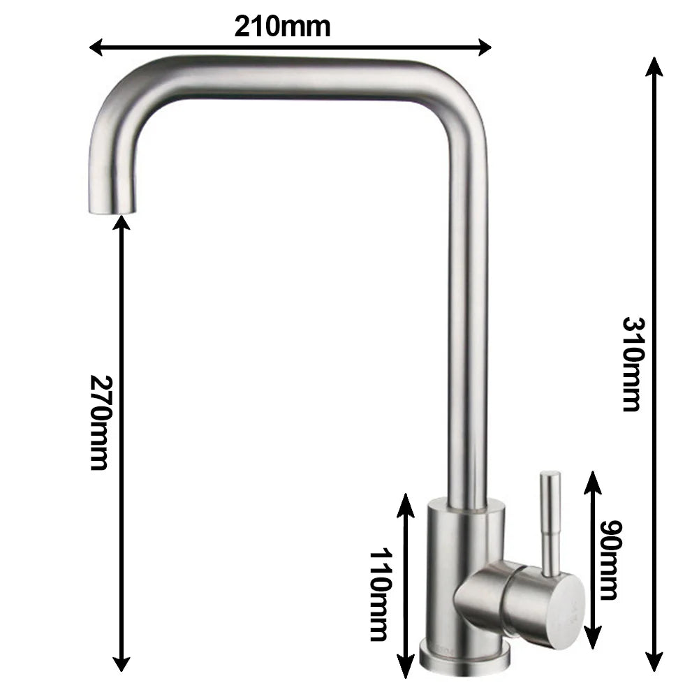 Modern Steel Kitchen Faucet