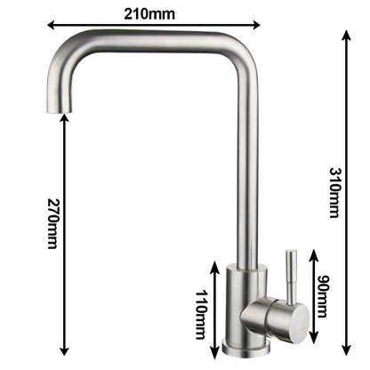 Modern Steel Kitchen Faucet