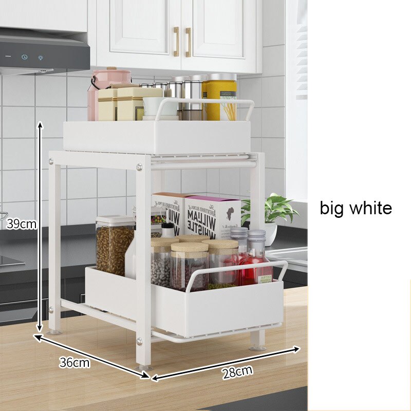 Compact Under Sink Storage Cabinet Organizer