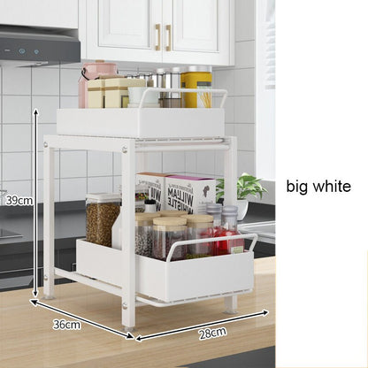 Compact Under Sink Storage Cabinet Organizer
