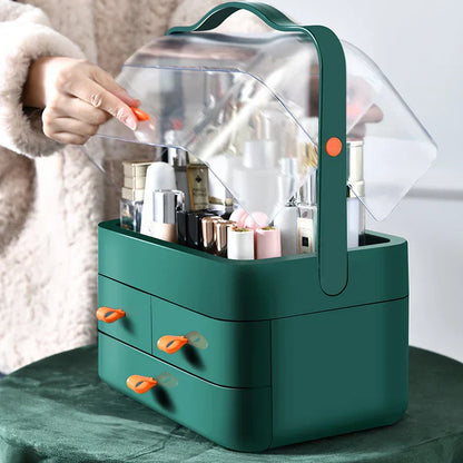 Compact Cosmetic Storage Box with Drawer
