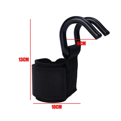 Premium Grip Weightlifting Hooks for Gym Support - Luxicro
